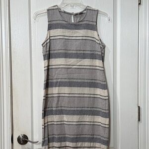 Artisan NY size 6 striped sleeveless denim dress